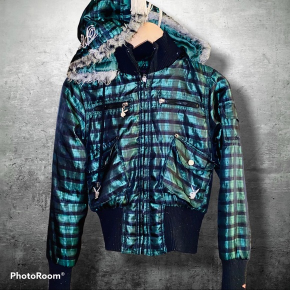 PLAYBOY Jackets & Blazers - ❗️RARE❗️PLAYBOY💚BUNNY PUFFER JACKET COAT
